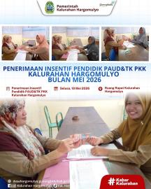 PENERIMAAN INSENTIF PENDIDIK PAUD&TK PKK KALURAHAN HARGOMULYO BULAN MEI 2026